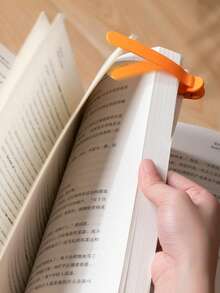 3pcs Automatic Following Bookmarks, Soft Silicone Material, Minimalist Style Pictogram Pen Clips, Memory Bookmarks For Recording, Multi-Functional Reading Note-Taking Tools, Book Covers And Accessories - Multicolor - View 5