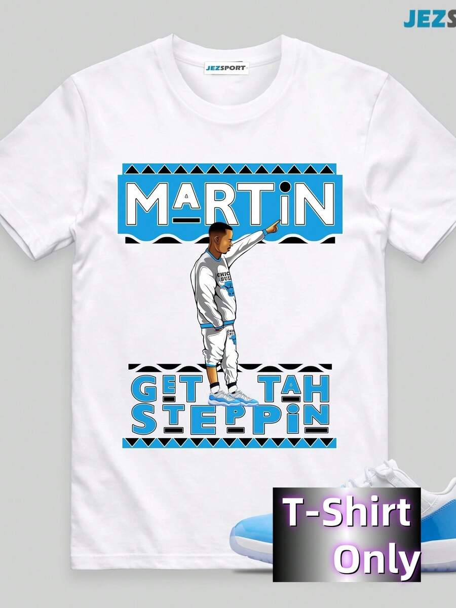 11 Blue 2026 Shirt,  Low UNC Match Tee, G - White - View 1