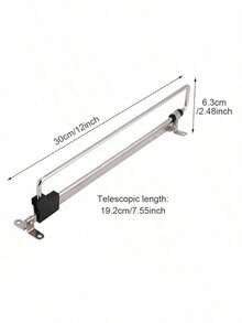 Retractable Closet Pull Out Rod - Space-Saving Closet Valet Rod - Telescopic Hanger Rail For Wardrobe - Easy Access To Pants & Clothes - Easy Installation - A - View 7
