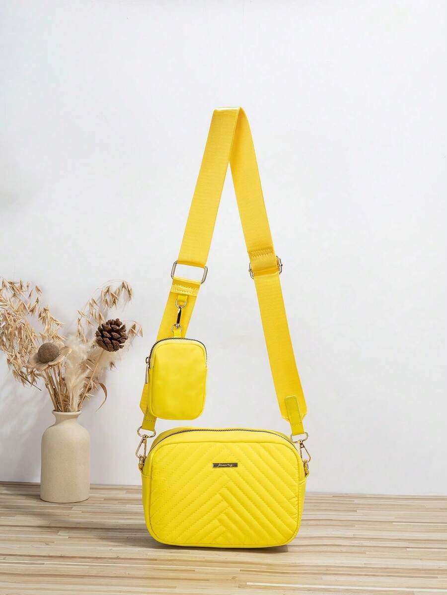Bolso de Mujer Versátil de Moda de Verano, Bolso de Hombro y Bandolera Multiusos para Viajes Diarios - Amarillo - Ver 1
