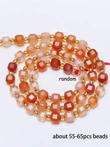 Natural Stone Colorful Faceted Square Beads, Faceted Square Loose Spaced Beads For Jewelry Making Diy Unique Bracelets, Necklaces, Earrings Crafts - Multicolor - View 54