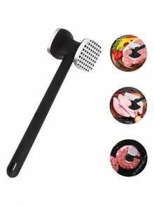 1pc, Meat Tenderizer Hammer, Metal Meat Tenderizer, For Home Use, Meat Tenderizing Tool, Meat Pounder, Kitchen Supplies, Kitchen Gadget - Silver - View 2