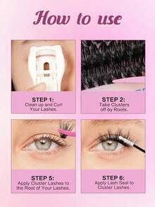 200PCS D Curl Cluster Lashes, 30D 40D 80D 100D Mixed Volume DIY Individual Lash Extensions, 9-16mm Wispy Fluffy False Eyelashes, Segmented Lash Clusters, Manga Doll Eye Style, Lightweight Lashes For Daily Makeup, Date, Party, Festival - View 6
