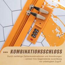 Custom PC Spinner Wheel Suitcase, Hand Luggage Suitcase, With Printed Pattern And Combination Lock - Orange - View 5