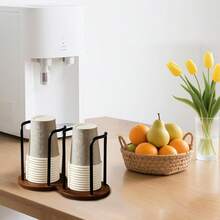 Bathroom Cup Holder (Fits Cups Up To 3.35 Inches Diameter), Stylish Disposable Cup Dispenser, Plastic Toothbrush Cup Storage Organizer - Perfect For Office, Kitchen, Gym, School Or Cafe - Multicolor - View 5