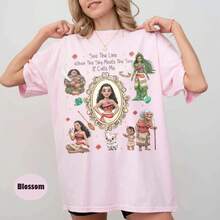 Disney2026,Retro Style Bow Princess Moana Shirt, Maui Hehe Pupu Disney T-Shirt, 2026 Disney Princess Shirt, Disney Park Tour Princess Shirt - 3 - View 2