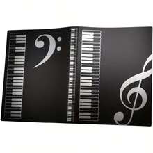 1pc 40 Pockets Double-Sided 80 Pages A4 Document Music Score Folder, Staff Paper Holder, Piano Sheet Music Holder, Insert Folder, Loose Leaf Binder, File Folder, Stationery Clip, Office Clip, Portable Waterproof Reusable - Multicolor - View 7