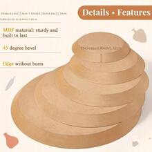 5pcs Wooden Pottery Mold Set Versatile Sizes For Ceramic & Clay Crafting Round Slump Molds For Handbuilding Dishes & Plates - 1 Set - View 4