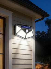 Outdoor Solar Wall Light 100 LED 4-Sided Motion Sensor Waterproof, Pick Your Style For Garden Patio Fence Decor - Solar-powered 100 LED Wall Light - View 3