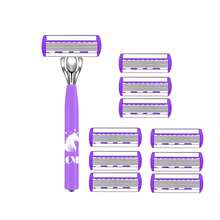 6-Layer Razor For Women & Men - Reusable, Fragrance-Free Blades For Smooth Shaving Of Body Hair, Legs, And Beard, Hair Removal, Face Razor, Shaver For Women - Multicolor - View 9