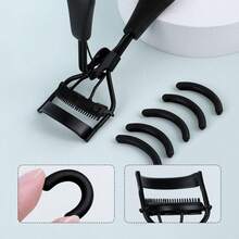 MONKIDS 8/12/14PCS Eyelash Tool Set, Includes Eyelash Curler With Comb, Eyelash Brush, Eyelash Tweezers, Steel Comb, Silicone Pad, Suitable For All Eye Shapes, Curl And Lift Eyelashes, Suitable For Women's Eye Eyelash Set, Stainless Steel Eyelash Curler - Black - View 6