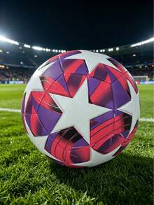 1pc Football, Suitable For Training And Matches, High Elasticity, Wear-Resistant, Anti-Burst, Comfortable Feel, High-Quality Fabric, Multi-Color Yellow, Precision Machine-Stitched, Indoor And Outdoor Use - Multicolor - View 1