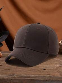 1pc Men's Black Multi-Color Solid Plain Outdoor Casual Fashion Adjustable Size Sun Protection Baseball Cap With Hook And Loop, Suitable For Sports, Daily Wear, Fishing, Team, Camping, Versatile - Multicolor - View 13