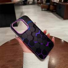 The New Honeycomb Case Is Suitable For Apple 16, Simple 15plus, Matte  17,  13, Premium 14, And Anti-Drop - Casing perak - hijau - kubus sarang lebah - View 10