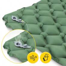 Single Person Inflatable Travel Mattress, Outdoor Camping Inflatable Mattress - Army Green - View 7
