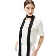 200cm*5cm Solid Color Extra Long Ribbon Scarf For Bag Tie, Professional Small Neck Scarf - Multicolor - View 2