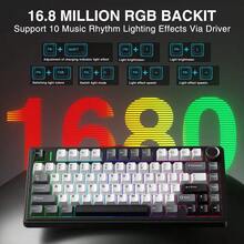 AULA F75HE Mechanical Keyboard With 2.4G/Bluetooth/5.3 Wireless Connectivity, Hot-Swappable, RGB Backlight, Multi-Function Knob, 4000mAh Battery, And 8K Polling Rate For Gaming - View 5