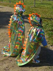 2 buah Jubah Kostum Pertunjukan Jubah Selendang Jubah Dinosaurus - MultiWarna - View 6