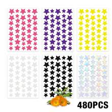 480pcs Cute Star Scar Cover Stickers, Gentle & Non-Irritating, Alcohol-Free - View 5