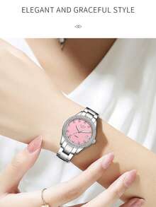 LIGE Classic 3-Hand Women's New Watch, Date Display, Multi-Function Chronograph, Exquisite Small Elegant High-End - Silver - View 10