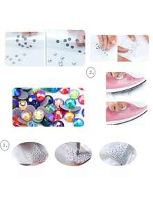 Rhinestone Kristal Berkualitas Tinggi SS0-SS50 1mm-10mm Warna-warni, Rhinestone Kristal Datar, Rhinestone Foil Emas, Cocok untuk Dekorasi Pakaian, Kain, Gaun, Tas, dan Aksesoris DIY - Burgundy - View 4