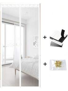 Magnetic Door Curtain, Summer Insect-Proof Mosquito Net Door Screen Fly Proof Self-Closing For Kitchen Living Room Invisible Net Room Decor Garden Home Decor Outdoor Decor - A - View 12