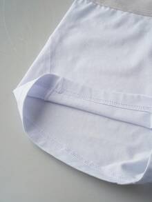 2pcs/Pack Men's White Cotton Comfortable Breathable Boxer Briefs - White - View 6