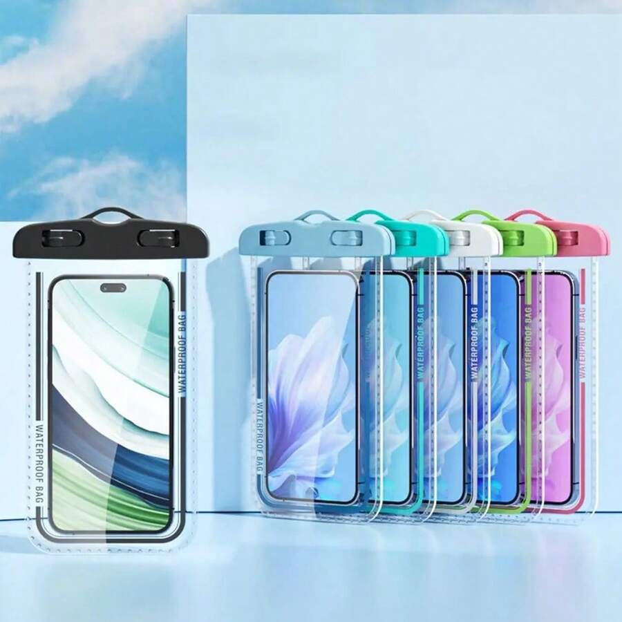 1 セット IPX8 密閉型ダイビング防水をを使用するするスマホケース + 透明で防水性のあるポーチの保護するするセット,水の中ででもタッチ操作がスムーズに反応するするし,落下防止用ヘッドギアけストラップ払ういき,水で泳ぐぐ・シュノーケリング・サーフィン・ラフティング・海水浴・海辺旅行・水中撮影などさまざまなウォータースポーツに最适 - ブラック - チェックする 1