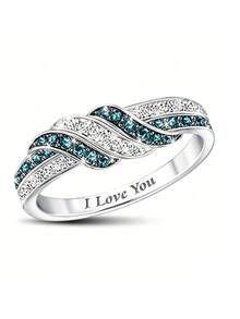 1PC Fashion Zinc Alloy Bar Decor Ring For Women Daily Wear - White - View 1