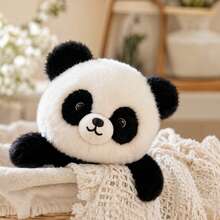 8.66inch Panda Plush Doll-Soft And Fluffy .Silicone Doll Full Silicone Body Plush Anime Figure Stuffed Animal Teddy Bear Plushies Office Desk Room Decor Halloween Squishy Squishies Bag - Multicolor - View 3
