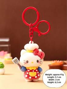 Llavero de Gato Estilo Chef Súper Lindo, ¡4 Colores Disponibles! Ligero y Portátil, Perfecto para Combinar con Bolsos y Llaves, Accesorio Diario Adorable para Amantes de los Dibujos Animados~ - Multicolor - Ver 8