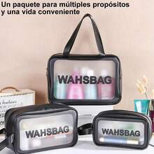 Lumbor37 Hanging Travel Toiletry Bag Organizer And Bathroom Dopp Hygiene Kit With Hook For Travel Accessories, Toiletries, Bathroom, Shaving And Makeup For Men And Women - 10-透明黑 - 查看 2