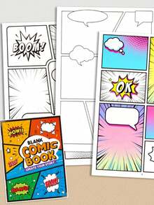 1pc Creative Comic Book, Unleash Your Imagination, Suitable For All Ages Comic Enthusiasts, Beginners And Experts, Perfect Gift For Holidays, Birthdays, Parties Back To School - Multicolor - View 5