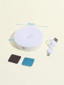USB Rechargeable Motion Sensor Night Light, Magnetic Cupboard Lamp, Wardrobe, Hallway, Bedside LED Light - White - View 12