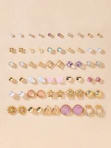30 pares de pendientes con diseñde árbol y flores para San Valentí, mamá, madre,íde la Madre, regalo - Multicolor 18 - Ver 6