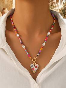 Collar de Cruz de Acero Inoxidable con Circonita, para Uso Diario de Mujeres - Multicolor 7 - Ver 4