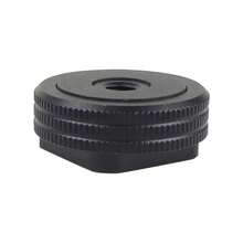 Black Imperial 1/4" Thread Disc Adapter Anti-Lost Cold Shoe Base Reverse Lock Tripod Screw Replacement Fit Ball Head DSLR Cage Flash Mic - View 8