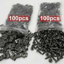 20/60/100pcs Car Screw And Fastener Clips, U-Shaped Screw Base Clips, Multi-Function Car Fastening Screws, Used For Fixing Seats, Engines, Fenders And Bumpers, Suitable For Cars, Motorcycles And More, Screw Accessories - Metal U-shaped Fixing Clip - View 4