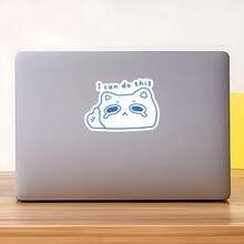 1件幽默諷刺迷因貓貼紙「I Can Do This」標語乙烯基貼紙，適用於筆電、水壺、筆記本，防水貓奴貼紙，美感文具手帳剪貼簿配件禮物 - S2419 - 查看 9