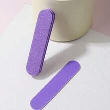 European & American Violet Series Nail Filing & Cleaning & Exfoliating Set, 5 Nail Tool Accessories Per Set, Comprehensive Filing, Cleaning & Exfoliating, Mini & Stylish, Convenient For Travel, Easy For Beginners, Suitable For Nail Art Enthusiasts, Daily Use - Violet Purple - View 5