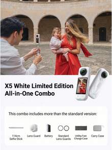 Insta360 X5 行動攝影機 | 相容 8K、防水、360° 全景行動攝影機 | 強大夜間拍攝能力,支援「隱形自拍棒」功能,100% 全新,僅已啟動 - 查看 14