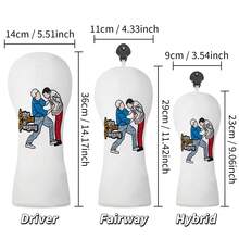1PC Golf Club Covers With Cartoon Little Figures Pattern, Suitable For Male And Female Outdoor Golf Lovers. A Must-Have Golf Club Protector. - Multicolor - View 11