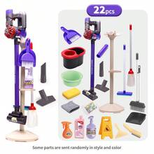 Children's Realistic Cleaning Toy Set, 3-In-1 Electric Vacuum Cleaner With Storage Rack, Mop, Broom, Dustpan, Spray Bottle Housework Tools Complete Set, Kids Cleaning And Sweeping Game Set, Role Play Props, Interactive Game Set, Suitable For Boys And Girls, Ideal Birthday Gift, Holiday Gift - Multicolor - View 17