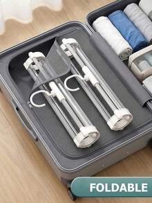 Multi-Layer Pants Rack - Space-Saving Foldable Design, Helps Efficiently Organize Your Closet; Suitable For Jeans, Leggings And Casual Pants Plastic Multi-Layer Pants Rack; Features Non-Marking Anti-Slip Storage Function, Easy To Assemble; Ideal For Holiday Preparation And Seasonal Closet Organization;,Bedroom Room Decor,Back To School - Multicolor - View 7