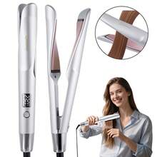 Hatteker 1pc 2-In-1 Women's Twisted Straightener & Curler Multi-Function Hair Styling Tool Flat Iron - Multicolor - View 13