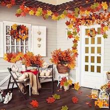 2pcs Autumn Orange Artificial Flower Bouquet - Vibrant Fabric Flowers, Suitable For Home And Kitchen Decor, Perfect For Dining Table Centerpiece, Bedroom Decor And Holiday Celebrations (Wedding, Halloween, Christmas) - No Container Needed - Multicolor - View 5