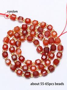 Natural Stone Colorful Faceted Square Beads, Faceted Square Loose Spaced Beads For Jewelry Making Diy Unique Bracelets, Necklaces, Earrings Crafts - Multicolor - View 45