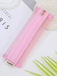 Colorful Transparent Mesh Storage Bags, Slim Portable Makeup Bags And Transparent Accessory Pouches - Perfect For Travel, School And Work - Multicolor - View 12