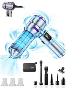 SUITU 4-In-1 Portable Car Vacuum Cleaner, Brushless Motor, Suitable For Car, Home, Office, Camping, Computer Keyboard And Laptop Cleaning, Designed For Sofa Corner Dust Removal, Powerful Suction, 2000mAh 11.1V - Cordless - View 1