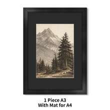 Mosearon 1pc 12x16 Photo Frame, A5 Photo Frame, A4 Poster Frame, A3 Wooden Photo Frame, Vintage Home Decor, Room Decor, Wall Decor, Gift For Friends, Made Of Artificial Board And Shatter-Resistant Organic Glass - Wooden Photo Frame - View 12